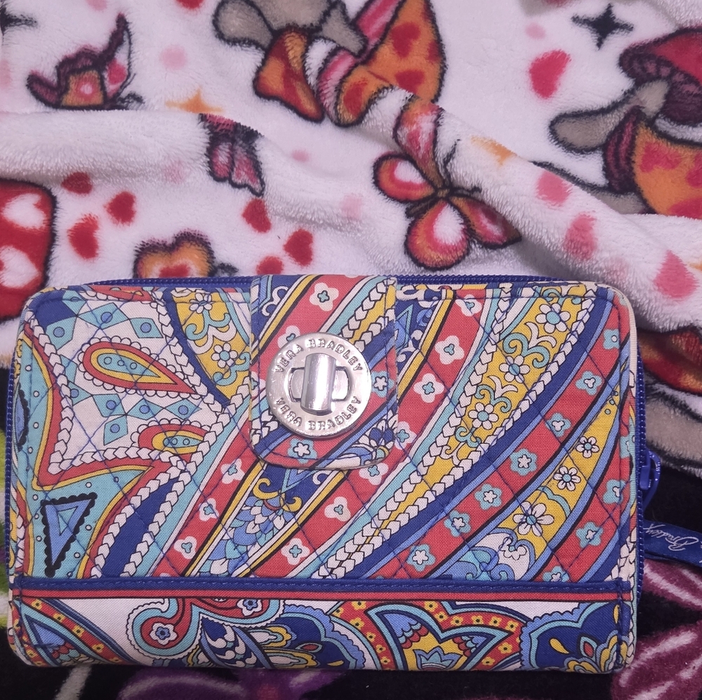 Bright Paisley Zip Wallet
